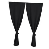 Max 2 Panel Self Adhesive Window Blackout Curtains Drapes Black 1.3x2.2m