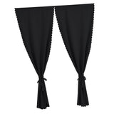 Max 2 Panel Self Adhesive Window Blackout Curtains Drapes Black 1.3x2.2m