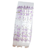 Max Offset Printed Voile Slot Top Panel Tulle Window Blinds Purple-100x200cm