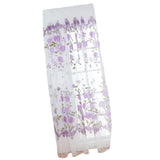 Max Offset Printed Voile Slot Top Panel Tulle Window Blinds Purple-100x200cm