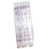 Max Offset Printed Voile Slot Top Panel Tulle Window Blinds Purple-100x200cm