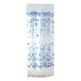 Max Offset Printed Voile Slot Top Panel Tulle Window Blinds Blue-100x200cm