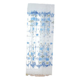 Max Offset Printed Voile Slot Top Panel Tulle Window Blinds Blue-100x200cm