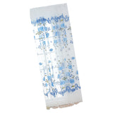 Max Offset Printed Voile Slot Top Panel Tulle Window Blinds Blue-100x200cm