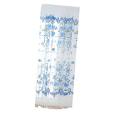 Max Offset Printed Voile Slot Top Panel Tulle Window Blinds Blue-100x200cm