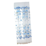Max Offset Printed Voile Slot Top Panel Tulle Window Blinds Blue-100x270cm
