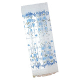Max Offset Printed Voile Slot Top Panel Tulle Window Blinds Blue-100x270cm