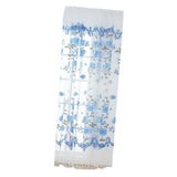 Max Offset Printed Voile Slot Top Panel Tulle Window Blinds Blue-100x270cm