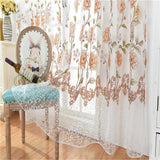 Max Offset Printed Voile Slot Top Panel Tulle Window Blinds Yellow-100x200cm