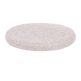 28cm Cotton Linen Round Stool Replacement Cover Footstool Slipcover Creamy