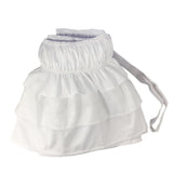 Max Solid Color Tri-layer Ruffle Elastic Band Bed Skirt White-200x200cm(King) - Aladdin Shoppers