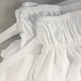 Max Solid Color Tri-layer Ruffle Elastic Band Bed Skirt White-200x200cm(King) - Aladdin Shoppers