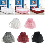 Max Solid Color Tri-layer Ruffle Elastic Band Bed Skirt White-200x200cm(King) - Aladdin Shoppers
