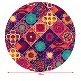 Elastic Edged Waterproof Backed Fitted Table Cover Cloth Flower 1.2m