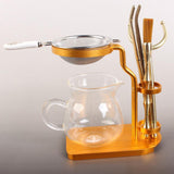 China Metal Rack Stand Shelf Bracket Holder for Teapot Golden