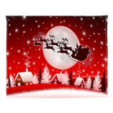 Digital Printing Flannel Blanket Bed Sofa Throw Sleigh_1 130x150cm