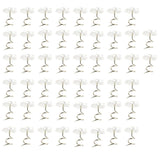 Clear Heads Twist Pins Spiral Screws for Upholstery Rose Shape L 50 Pack