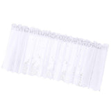Max Embroidered Lace Window Voile Sheer Curtain Valance Tiers White 130x41cm - Aladdin Shoppers