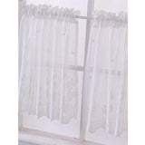 Max Embroidered Lace Window Voile Sheer Curtain Valance Tiers White 130x41cm - Aladdin Shoppers
