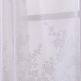 Max Embroidered Lace Window Voile Sheer Curtain Valance Tiers White 130x41cm - Aladdin Shoppers