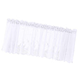 Max Embroidered Lace Window Voile Sheer Curtain Valance Tiers White 137x61cm - Aladdin Shoppers