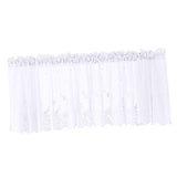Max Embroidered Lace Window Voile Sheer Curtain Valance Tiers White 137x61cm - Aladdin Shoppers