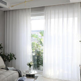 Max Sheer White Chiffon Window Curtain Panel for Balcony Bedroom White-140x240cm - Aladdin Shoppers