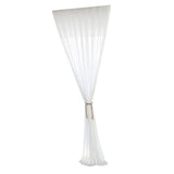 Max Sheer White Chiffon Window Curtain Panel for Balcony Bedroom White-140x240cm - Aladdin Shoppers