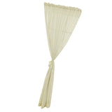 Max Kitchen Curtain Sheer Door Window Voile Beige - 132x213cm - Aladdin Shoppers