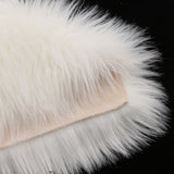 Max Heart Shape Shaggy Faux Sheepskin Area Rug Floor Carpet Mat White