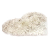 Max Heart Shape Shaggy Faux Sheepskin Area Rug Floor Carpet Mat White Grey