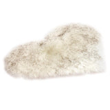 Max Heart Shape Shaggy Faux Sheepskin Area Rug Floor Carpet Mat White Grey