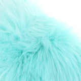 Max Heart Shape Shaggy Faux Sheepskin Area Rug Floor Carpet Mat Light Blue