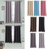 Max Solid Color Blackout Window Curtains Panels for Bedroom Black 42x63inch