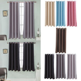 Max Solid Color Blackout Window Curtains Panels for Bedroom Black 42x63inch