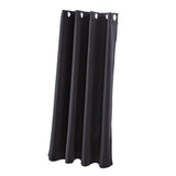 Max Solid Color Blackout Window Curtains Panels for Bedroom Black 52x63inch