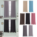 Max Solid Color Blackout Window Curtains Panels for Bedroom Black 52x63inch