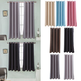 Max Solid Color Blackout Window Curtains Panels for Bedroom Black 52x63inch