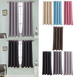 Max Solid Color Blackout Window Curtains Panels for Bedroom Black 52x63inch