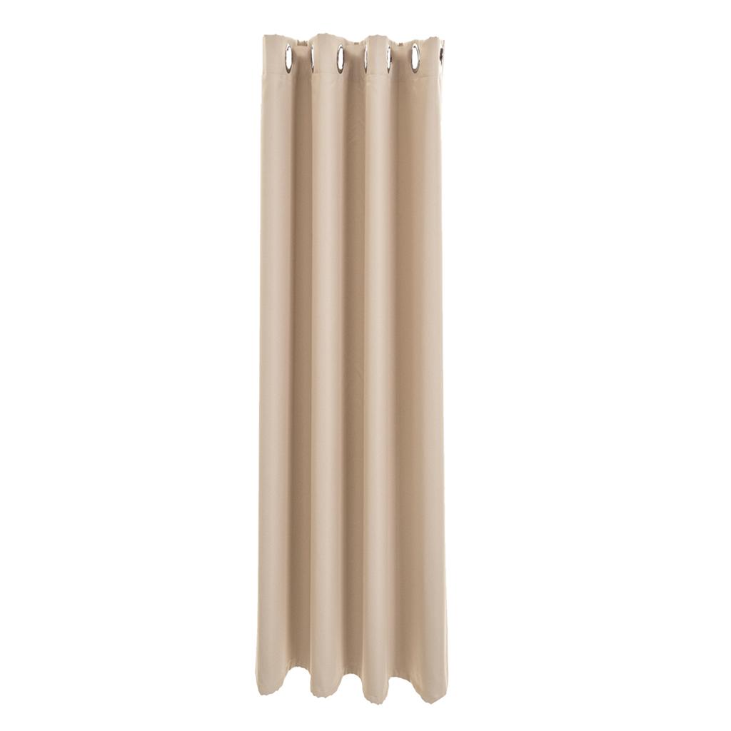 Max Solid Color Blackout Window Curtains Panels for Bedroom Beige 42x84inch