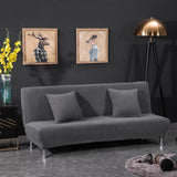 Max Non-Slip Armless Sofa Cover Full Folding Sofa Bed Slipcover Gray L - Aladdin Shoppers