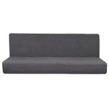 Max Non-Slip Armless Sofa Cover Full Folding Sofa Bed Slipcover Gray L