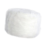 Soft Furry Round Footstool Cover Little Stool Chair White - 35cm