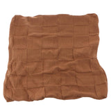 Max 100% Cotton Cable Knit Button Throw Pillow Case 45x45cm Brown