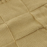 Max 100% Cotton Cable Knit Button Throw Pillow Case 45x45cm Beige_2