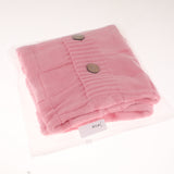 Max 100% Cotton Cable Knit Button Throw Pillow Case 45x45cm Pink