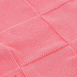 Max 100% Cotton Cable Knit Button Throw Pillow Case 45x45cm Pink