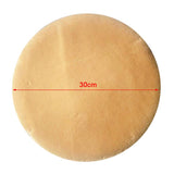 Non Slip Round Chair Cover Seat Pads with Buckle Camel - 30cm (12 inch)