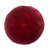 Non Slip Round Chair Cover Seat Pads with Buckle Wine Red - 35cm (14 inch)