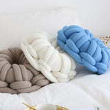 Max Handmade Knotted Decorative Sofa Bed Throw Pillow Back Cushion Camel Grey